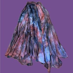 long tye dye skirt